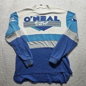 Vintage 80s O'Neal The Bullet Race Jersey BMX T-Shirt Large Motocross Distressed